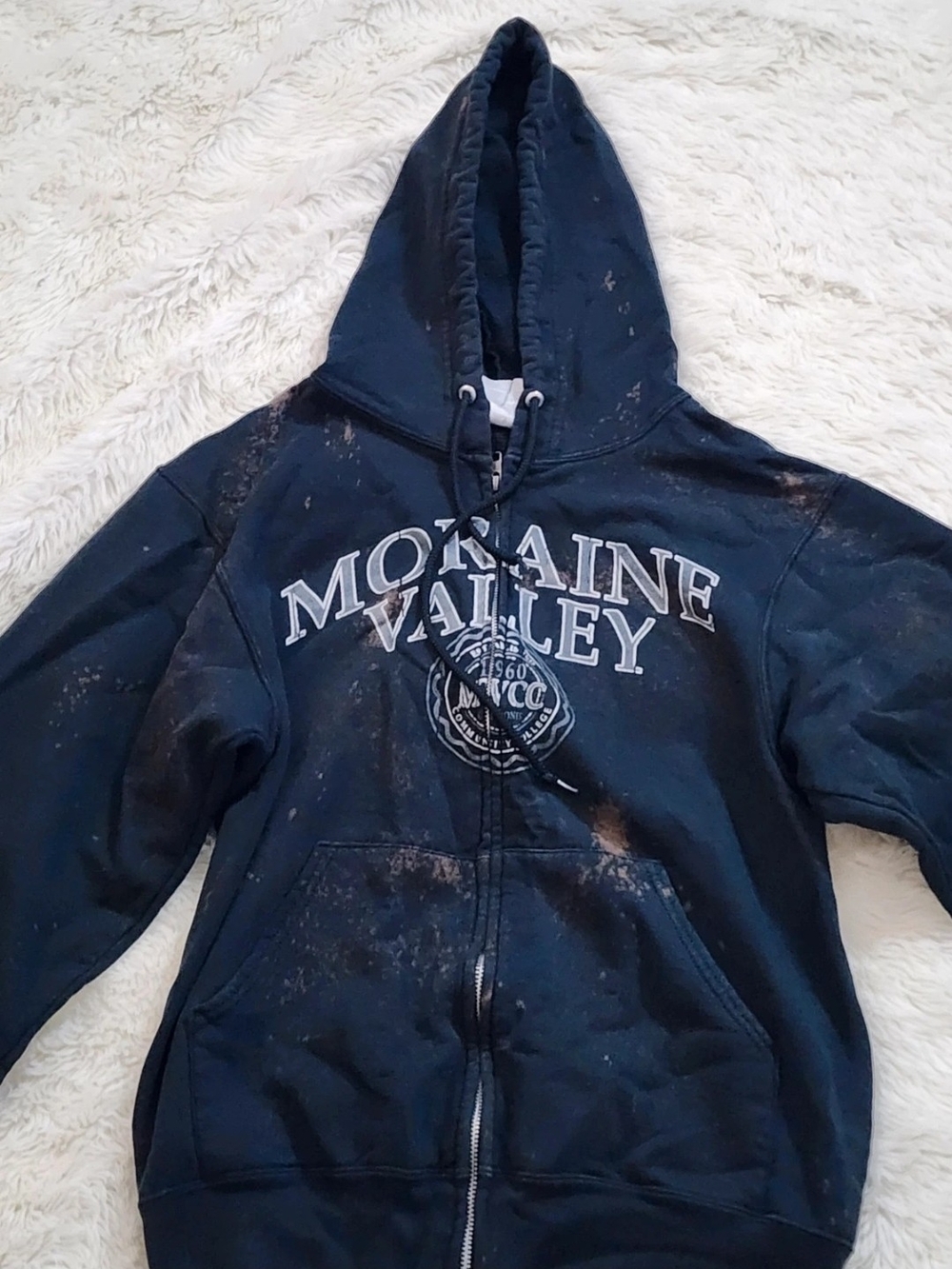 Kids Navy Zip-Up Hoodie